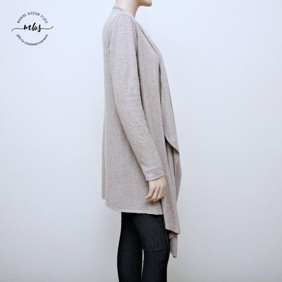 Barefoot Dreams Cozy Chic Lite Island Wrap Waterfall Open Cardigan - Picture 9 of 14